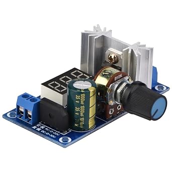 Ac Dc Voltage Regulator Adjustable, LM317 2A Digital Display Adjustable Voltage Regulator for Converting Tension You Need, DC 3-30V AC 3-20V to DC 1.25V-28V Output Voltage