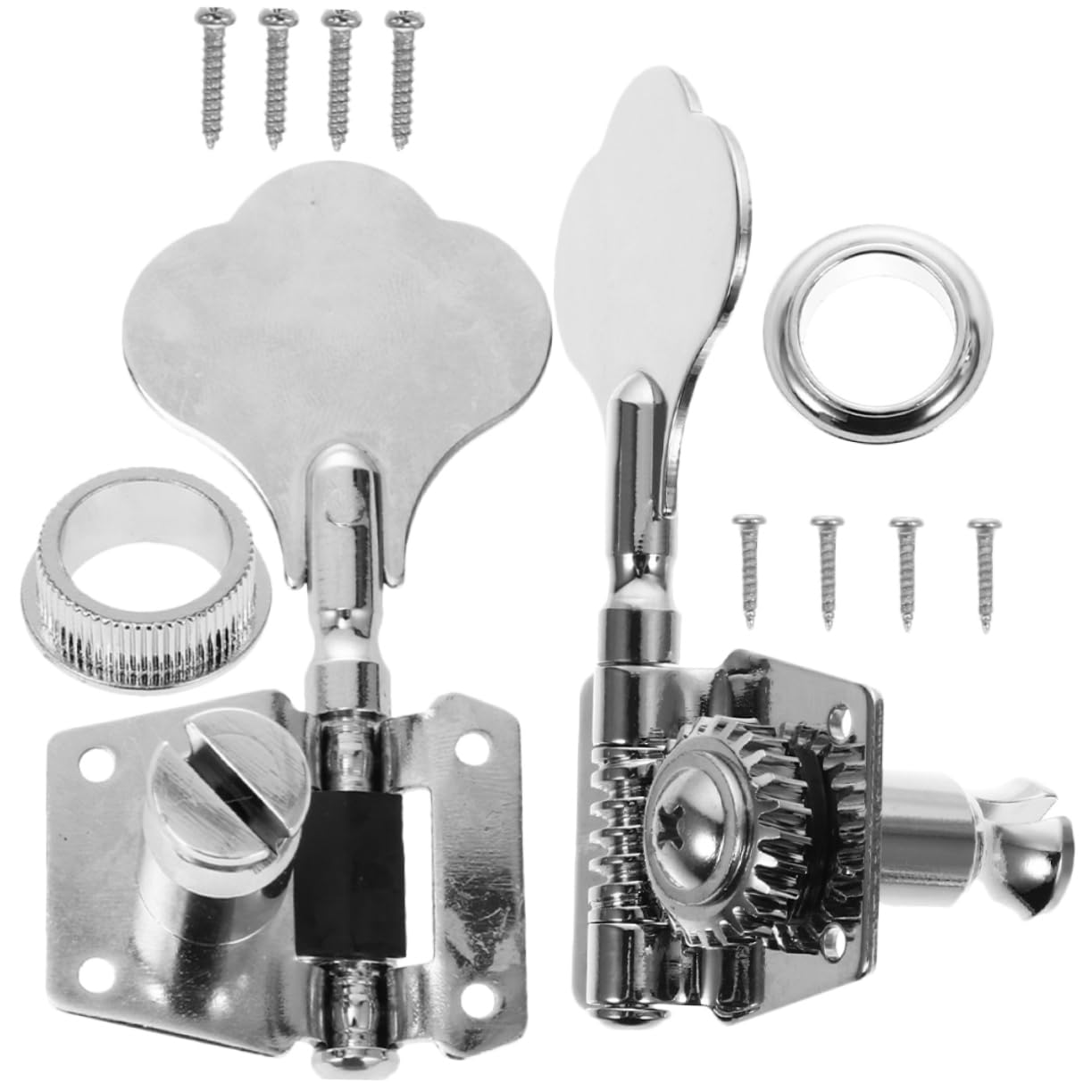 HEMOTON Bass Tuning Keys Electric Bass Tuning Pegs Metal Tuner for Bass Guitar Smooth Surface and Corners