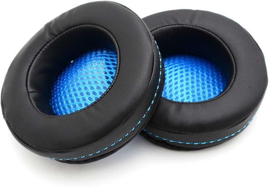 Leather Replacement Foam Ear Pads Pillow Earpads Cushions Cover Repair Parts Compatible with JVC Harx700 Harx900 HA-RX700 HA-RX900 Headphones (Blue)