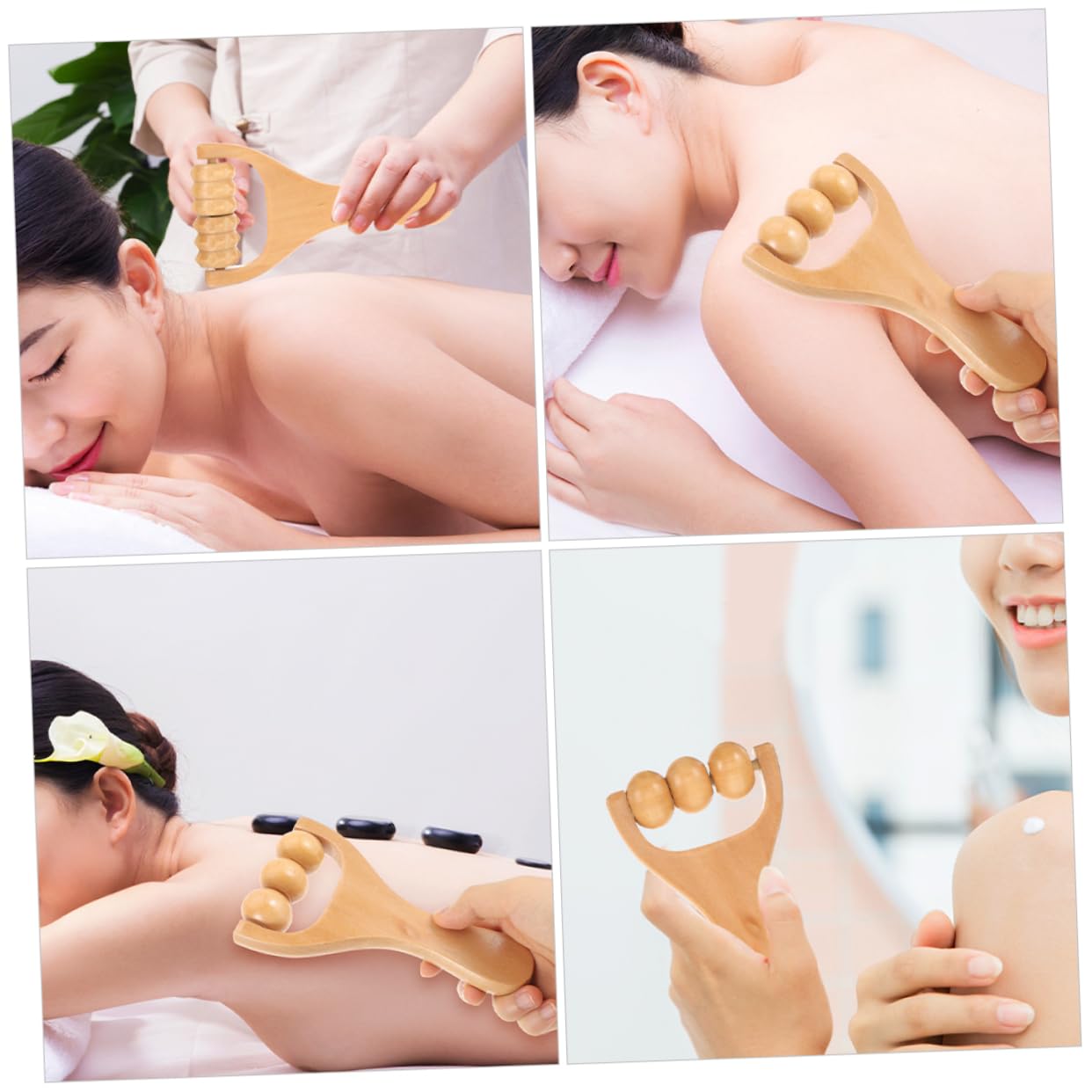 Beaupretty Herramientas de Masaje de Madera 8 Piezas Rodillo Rodante para Pies Espalda Cuello Pies Y Brazos