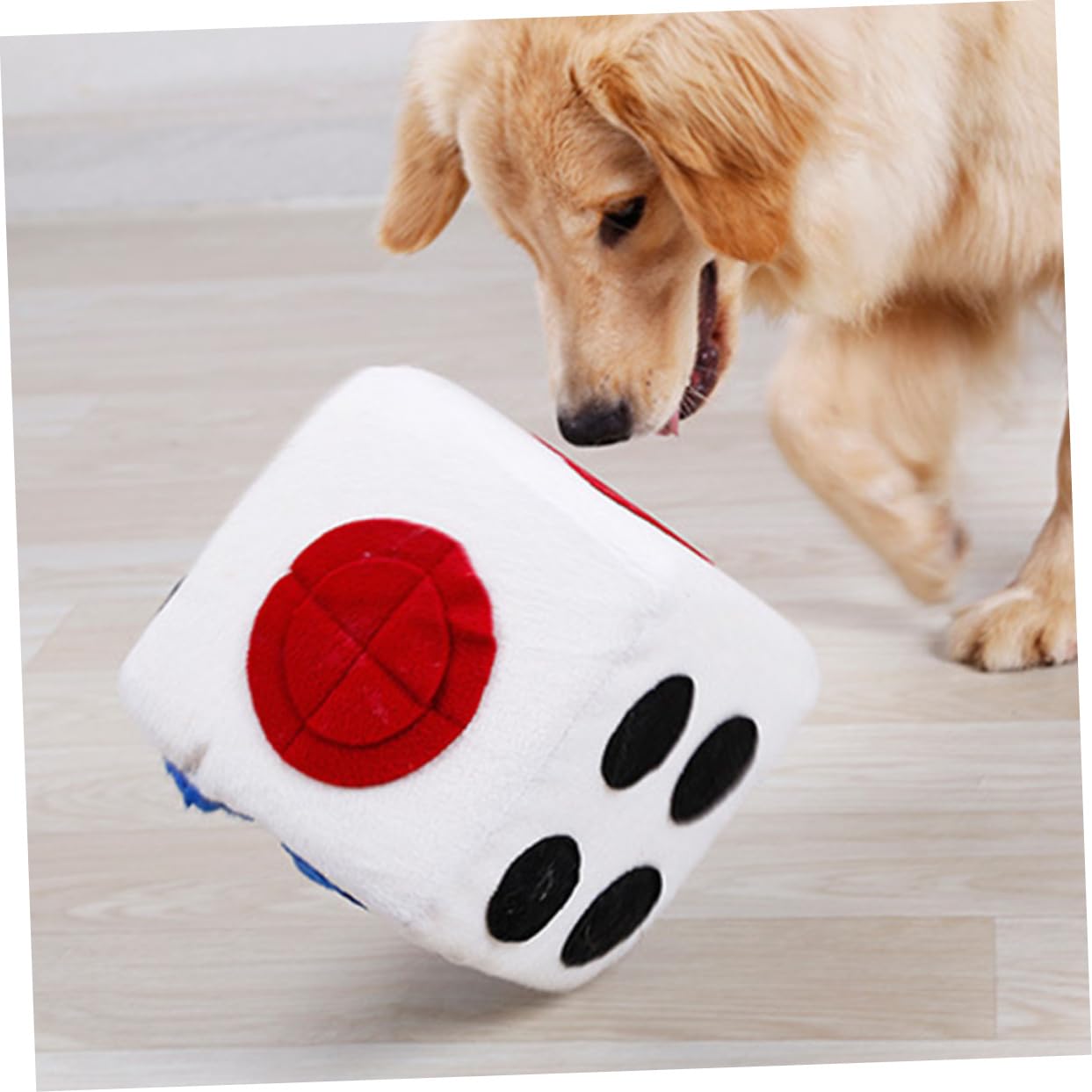 COLLBATH Jouet Interactif pour Chien Jouet À Renifler Alimentation Lente Dés en Peluche pour Le De L'animal