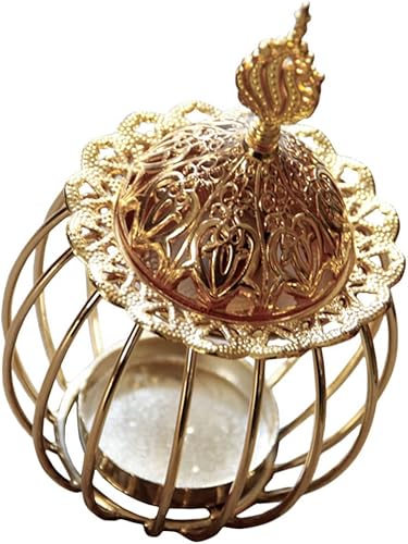 Difusor de aroma de hierro Exquisita decoración de incensario Medio Oriente Quemador de incienso Base de quema de incienso Estufa de aroma para el