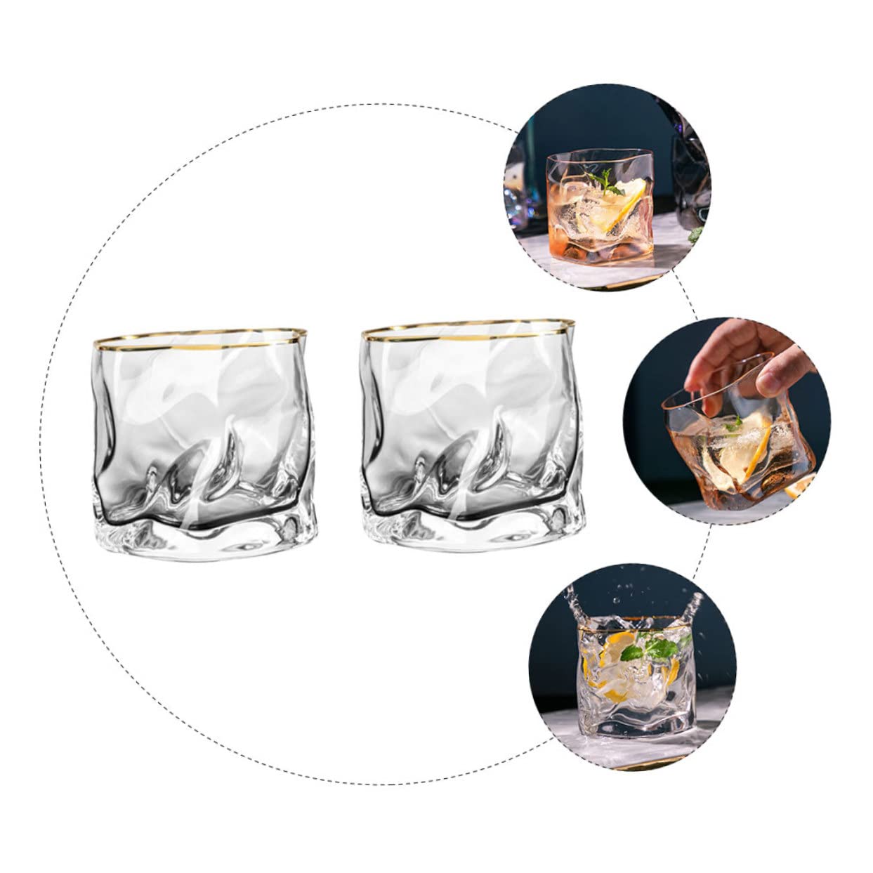 PRETYZOOM 4 Piezas jarro de Cerveza Taza de café de Viaje Claro Taza para Beber Tazas de Agua Vasos Cafe Vaso de Cerveza Vaso de Whisky de Bar Copa de Cristal de Barra Vidrio Reutilizable