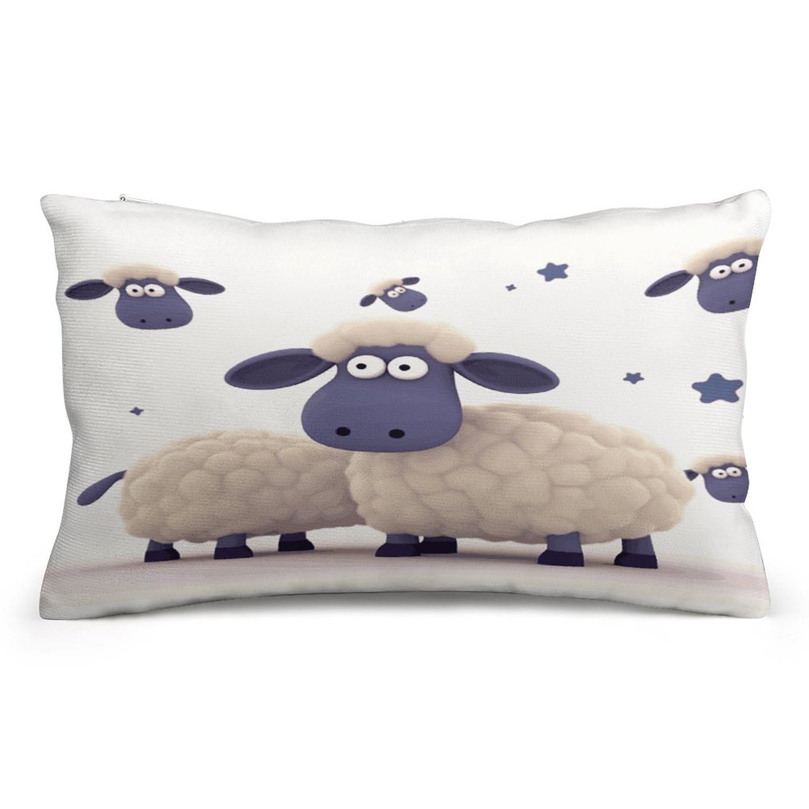 Wsoihfec Style Sheep Throw Pillow Covers Decorative, Pillow Cases Soft Plush, Modern Farmhouse Boho Cushion Cover For Bed Couch Sofa Living Room Spring Decor8 X12