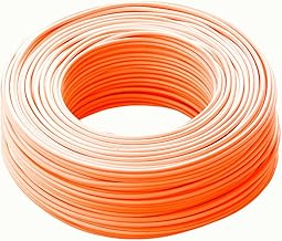 Electric Cable, 25 m, 1 mm² mm2, 1 x 1 mm, Orange, Copper, Single Core Wire, CPR Compliant, FS17, Ideal for Renovation Electrical System for Homes and Apartments