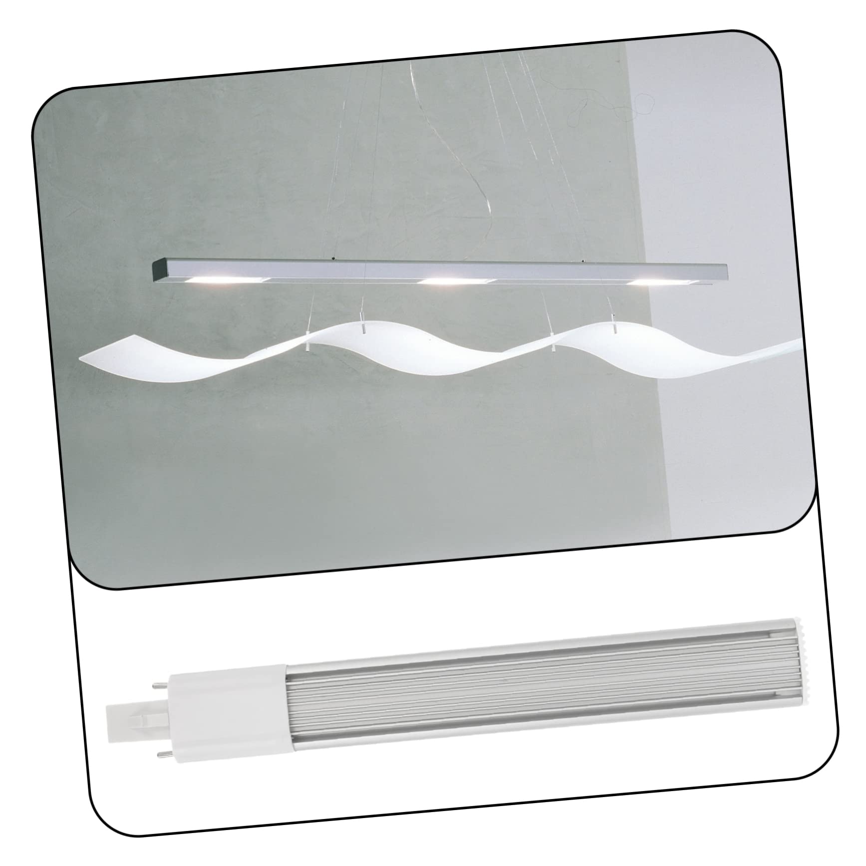 VILLCASE Lampadina a Tubo Piatto LED G23 8w 6000k Fredda Barra Luminosa per Casa Garage Cucina Corridoio, Sostituzione Lampadina Tubo a Bulbo 35 LED ad Alta Luminosità, Consumo Energetico