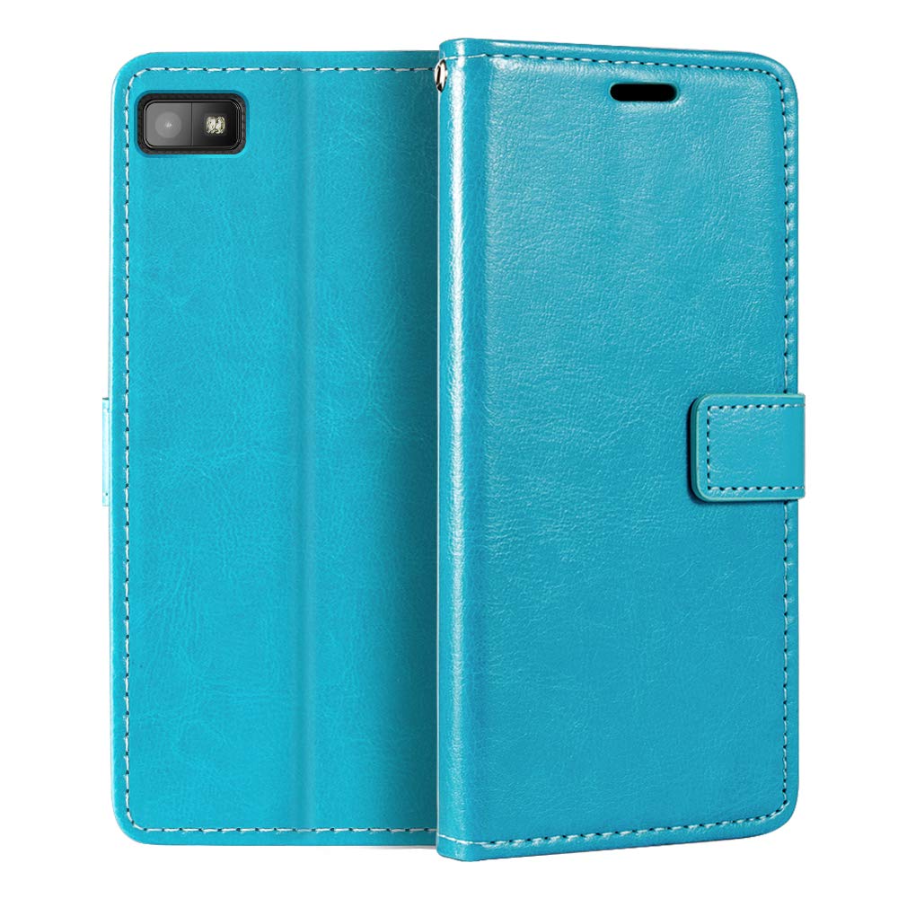 BlackBerry Z10 Wallet Case, Premium PU Leather Magnetic Flip Case Cover  with Card Holder and Kickstand for BlackBerry Z10