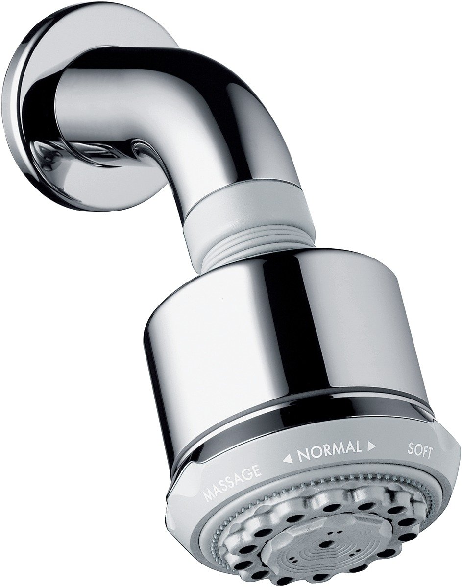 hansgrohe Clubmaster Overhead Shower 3 Sprays with Shower arm, Chrome, 27475000