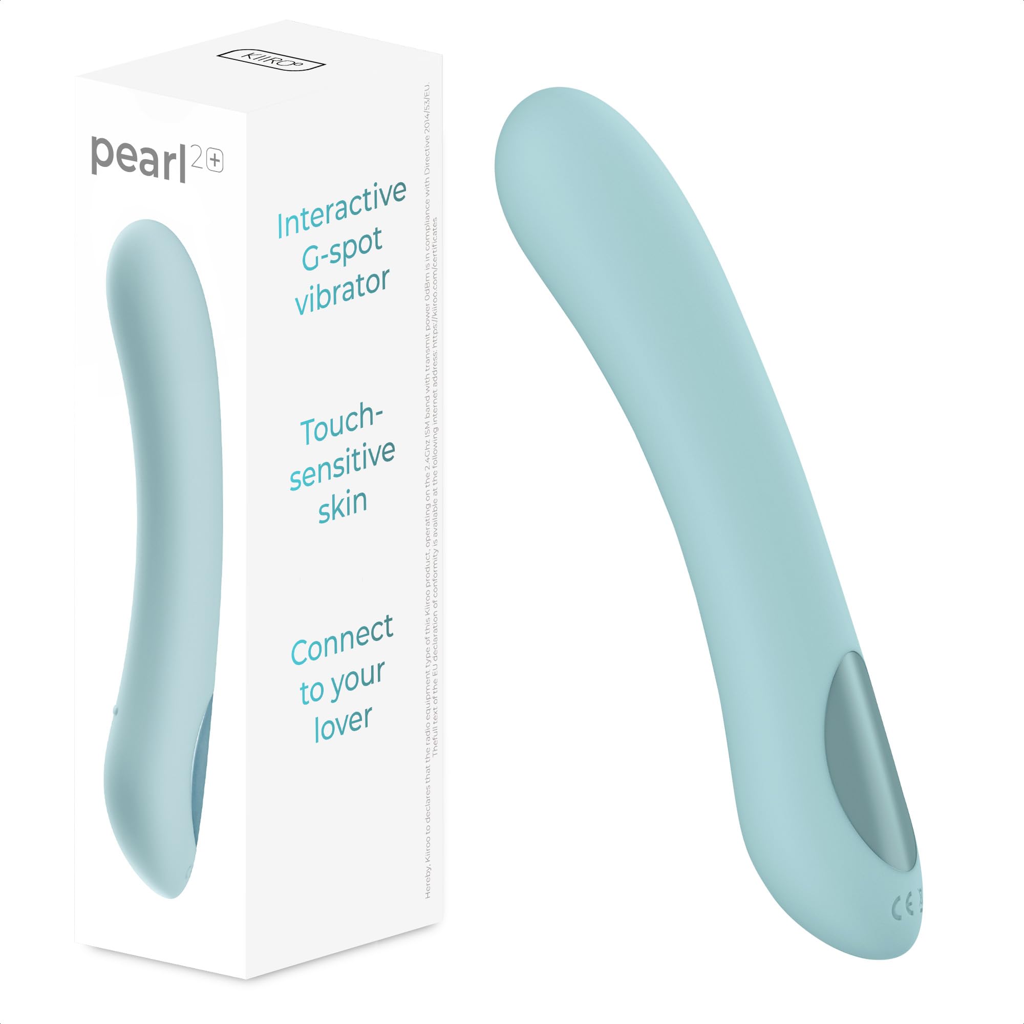 Kiiroo Pearl2+ G Spot Vibrator; Premium Interactive Remove Control Vibrator Dildo for Women - Use with or Without the FeelConnect App - Pearl 2+ Interactive Vibrators & Sex Toys for Couples