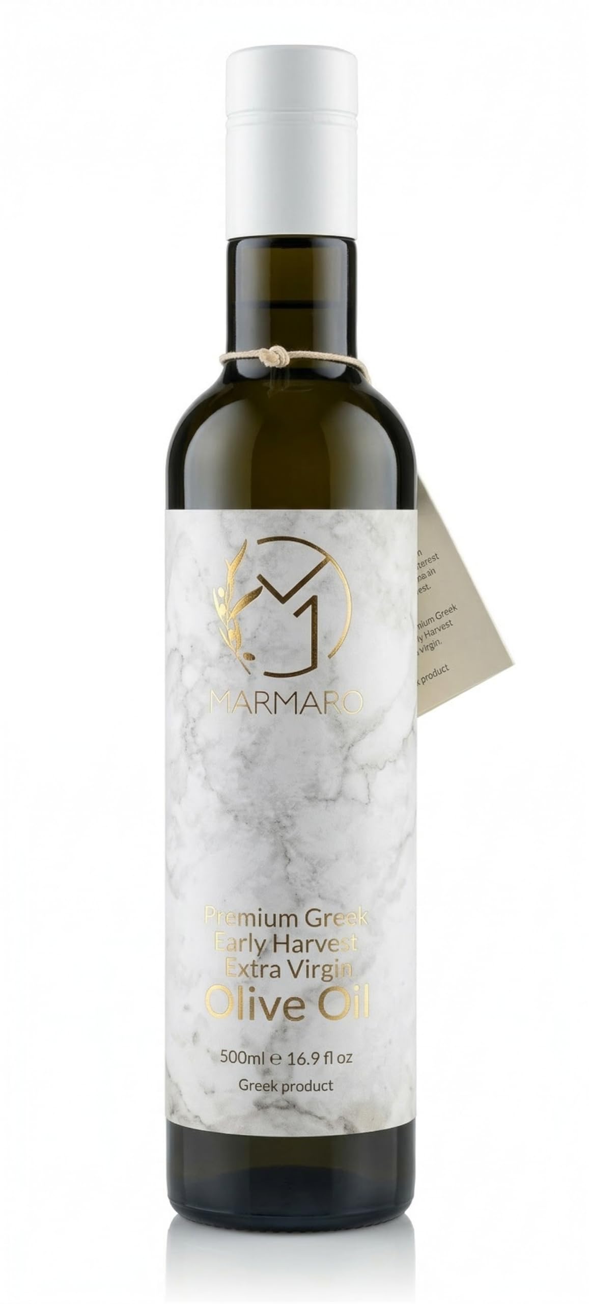 MARMARO Award-Winning Greek Early Harvest Olive Oil 500ml – Agourelaio, Cold Pressed, Low Acidity 0.18