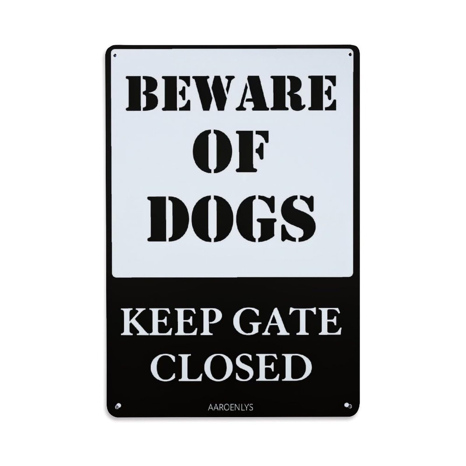Beware Of Dogs Keep Gate Closed Vintage Tin Sign Retro Metal Wall Decor Metal Poster, Home Bar Garage Farmhouse Cafe Wall Art Decoration 8x12Inches