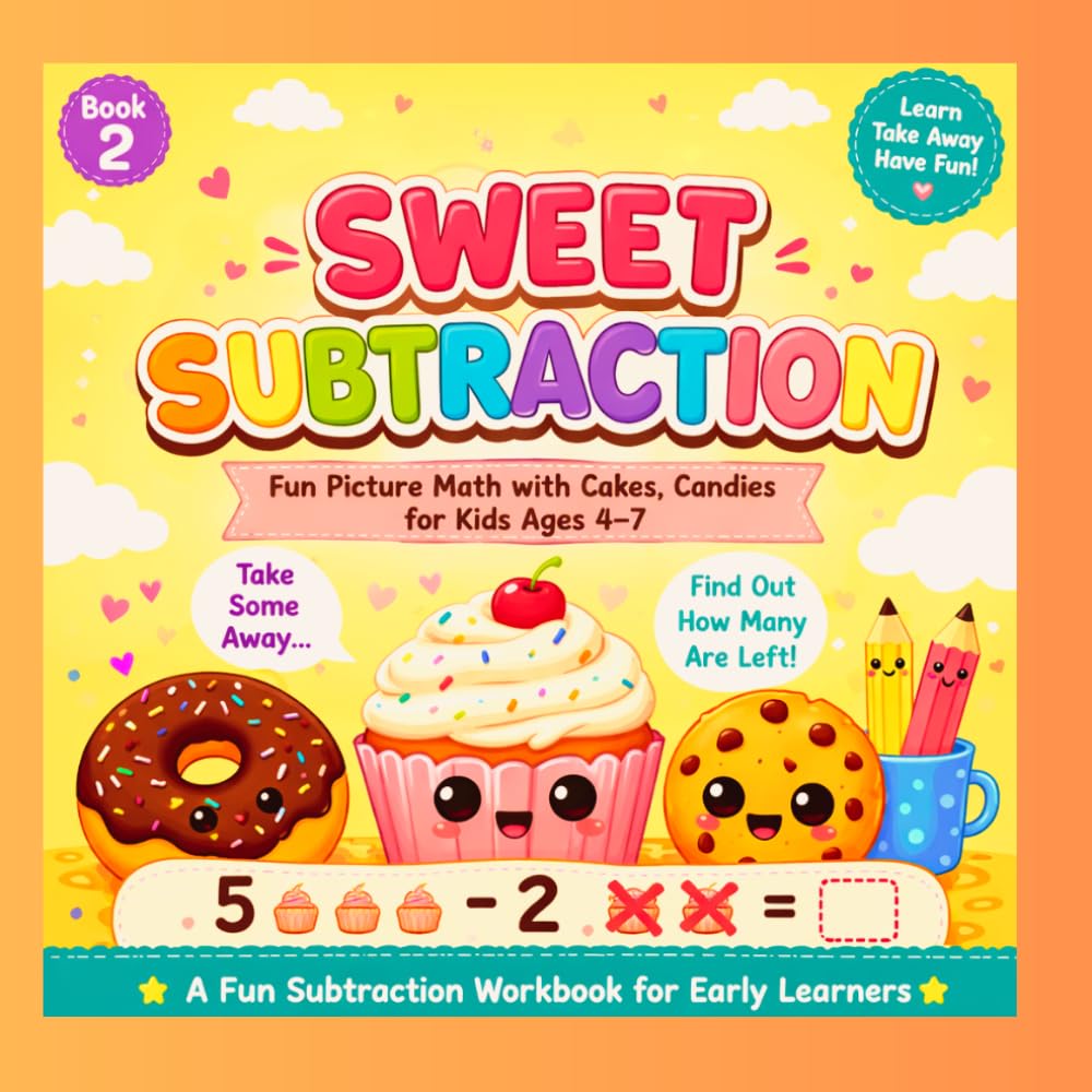 Sweet Subtraction: Fun Picture Math with Cakes, Candies & Treats for Kids Ages 4–7