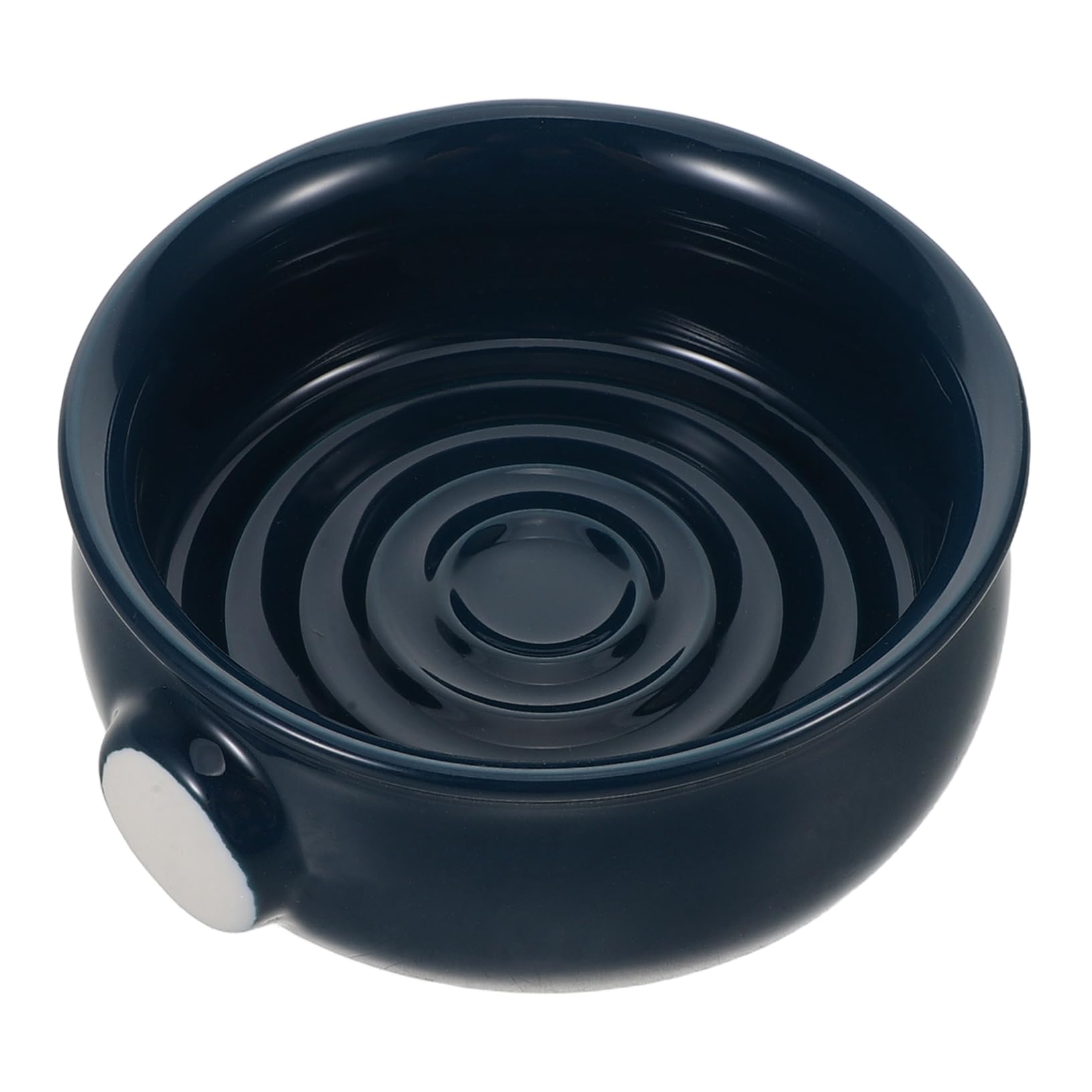 FOMIYES Ciotola da Barba in Ceramica Texture Spirale, Uomo | Uso Casa e Viaggio, Formato Portatile, Stile Elegante, per Sapone e Schiuma da Barba