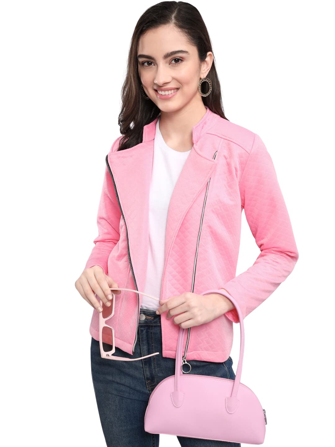 tandul Women’s Jacket, Pink Jacket with Unique Design, Full Sleeve Jacket with Winter Over Coat Jacket, Boost Your Style with Casual, Jacket for Women & Girls, Small Size gifts for women-picture-23
