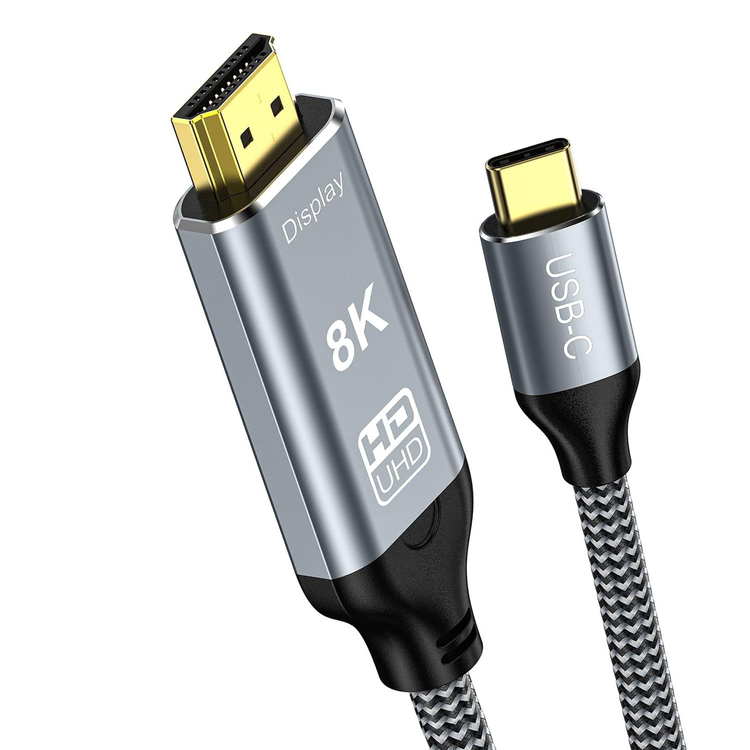 USB C to HDMI 2.1 Cable, 8K@60Hz 4K@144Hz,Thunderbolt 4/5 to HDMI，Type C Compatible with MacBook Pro M4,M3, iPad, iPhone 16Pro, Supports HDCP 2.3 & HDR10, High Speed 48Gbps, Gaming Monitor