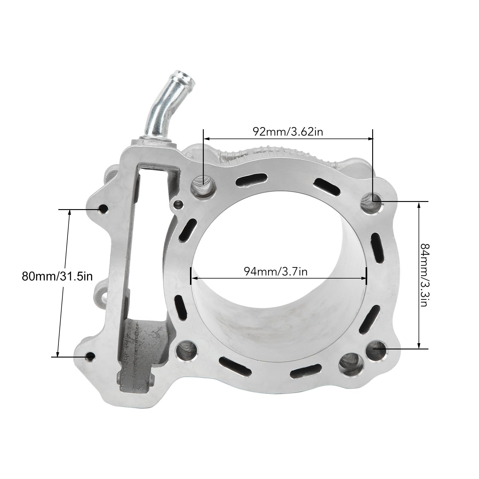 Kit Guarnizioni Pistone Testata Cilindro 94mm Sostituzione Kit di Ricostruzione Motore Moto per Modelli LTZ 400 2003 2014 Kit di Ricostruzione Cilindro in Alluminio Kit