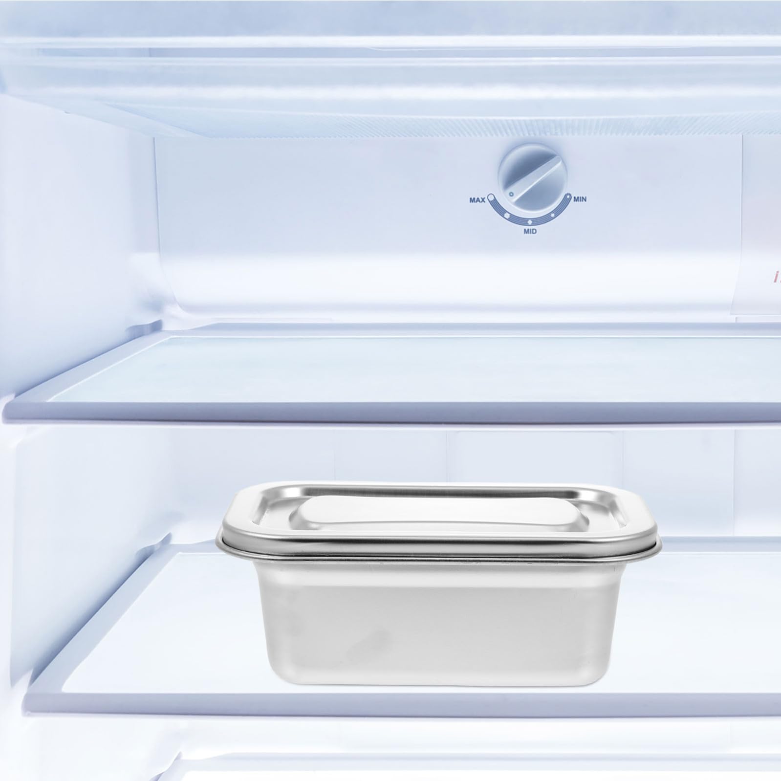 Boîte à Glace en Acier Inoxydable, Récipient Multifonction pour Congélateur