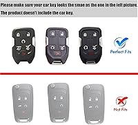 Vista 2 de Funda Protectora de Llavero de Diamante de Cristal de Rinita de Lujo Compatible con GMC Acadia Terrain Yukon Chevrolet Suburban Tahoe