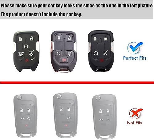 Miniatura 2 de Funda Protectora de Llavero de Diamante de Cristal de Rinita de Lujo Compatible con GMC Acadia Terrain Yukon Chevrolet Suburban Tahoe