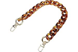 Leopard Print Shoulder Chain for Handbags with Gold Buckle