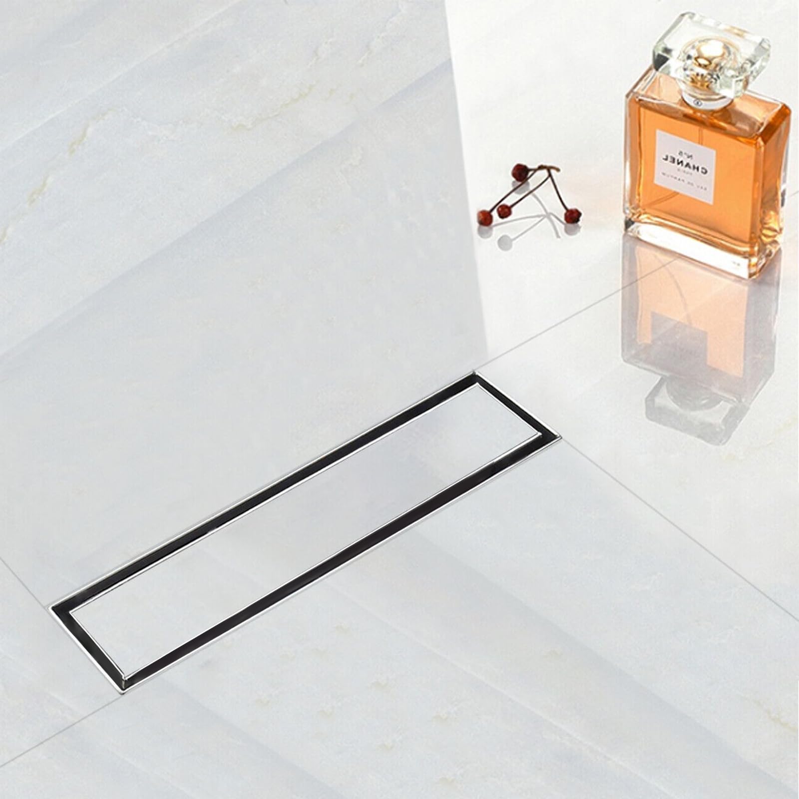 𝐋𝐈𝐏𝐊𝐀 Tile Insert Shower Drain Channel | 𝟑𝟐 𝐱 𝟑 𝐈𝐧𝐜𝐡𝐞𝐬 | 304-Grade Stainless Steel Long Floor Drain for Bathrooms | 13mm Tile Invisible Water Drainer with Side Hole & Cockroach Trap (B081Q8XGRC) Amazon Price History, Amazon Price Tracker