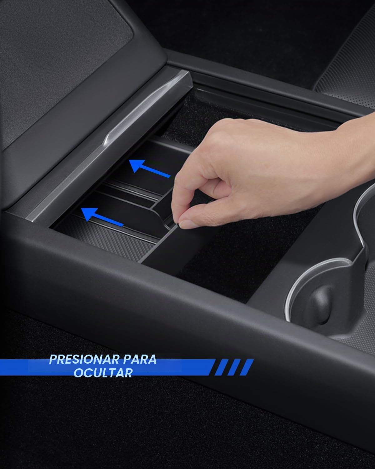 Organizador de Consola Central para Tesla Model Y 2025-2026 y Model 3 2024-2026 Caja de Almacenamiento con Material Aterciopelado Tesla Juniper Highland Accesorios