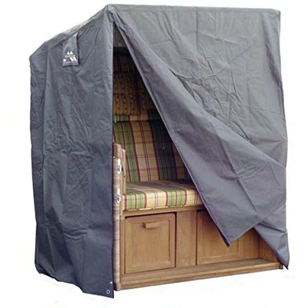 Strandkorb Schutzhaube Classic XL 165/140 x 135 x 95 cm wasserdicht Abdeckung Polyester PVC mit Reißverschluss