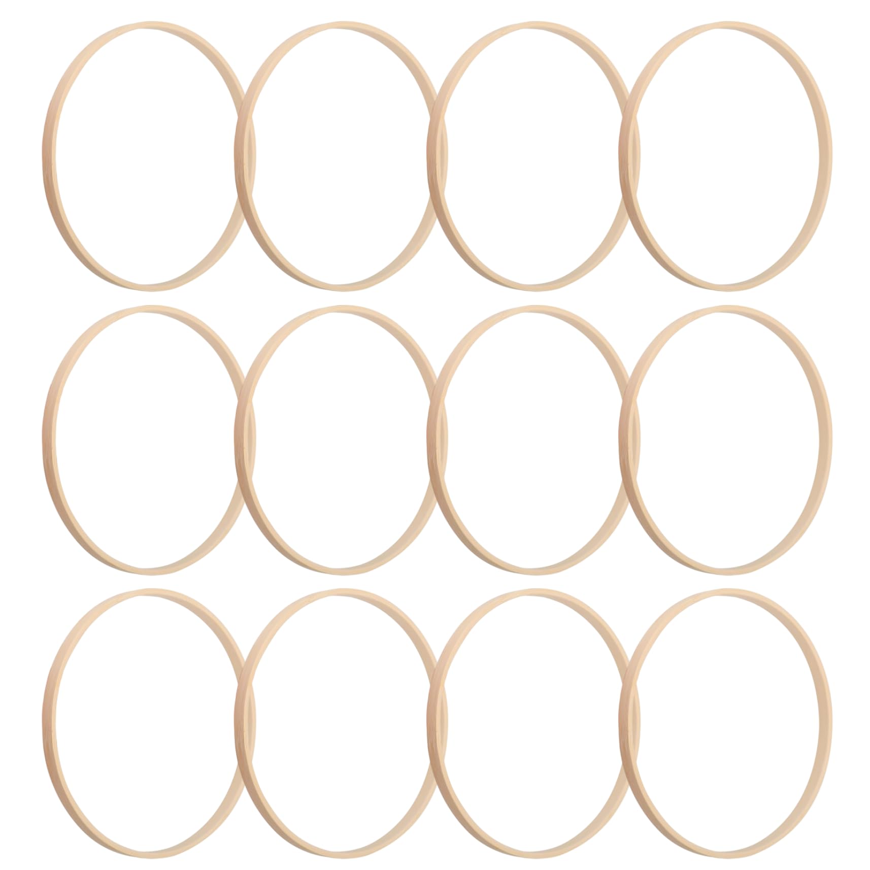 Cakeeyum Beige 12Pcs Bamboo Hoops 6 Inch Dream Catcher Rings Macrame Floral Hoop For Diy Wedding Wreath Wall Hanging Craft Bamboo Hoops, Dream Catcher Rings, Wooden For Crafts, Macrame, Floral Hoo