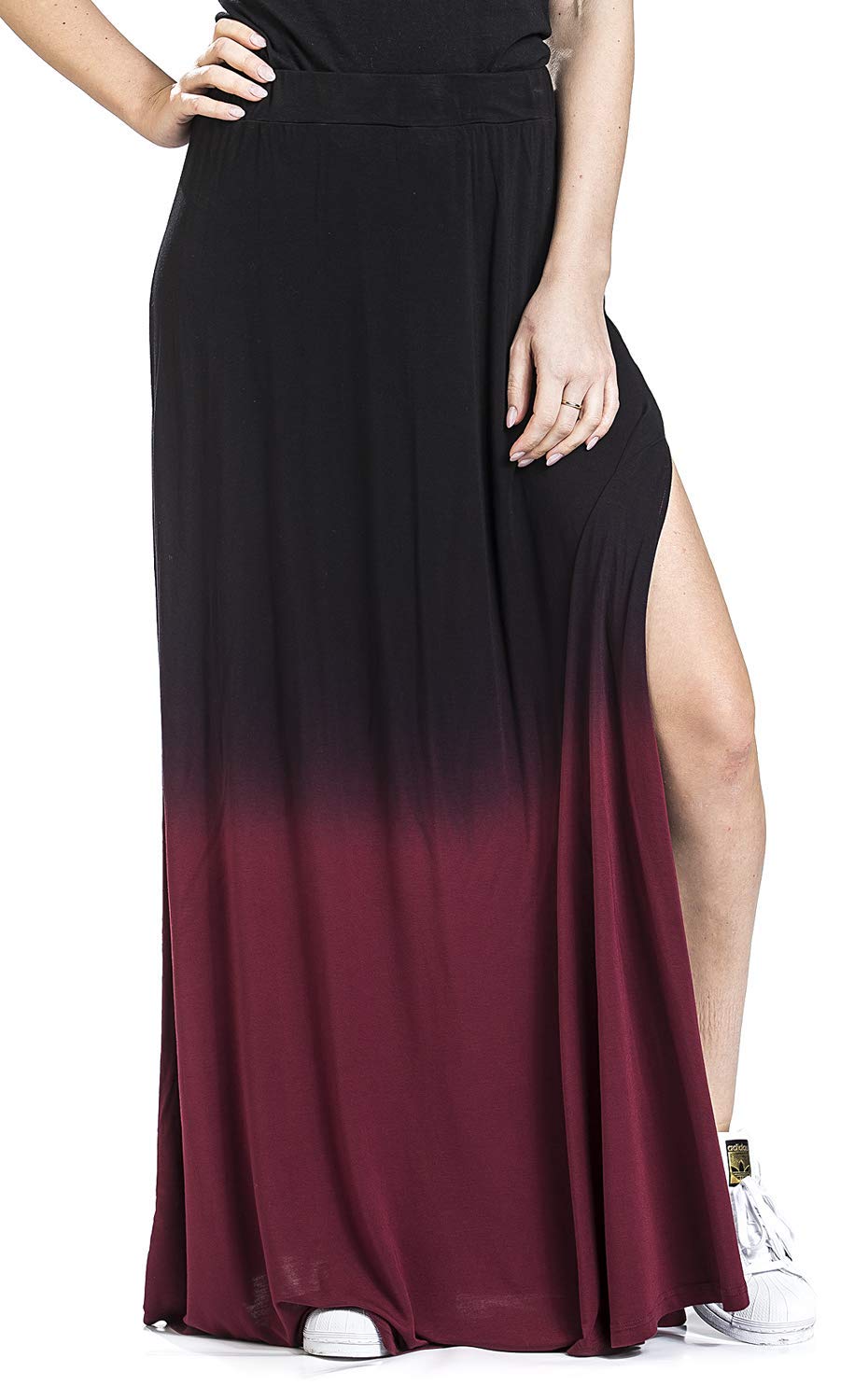 Black Premium by EMP Damen schwarz-roter Rock mit Farbverlauf