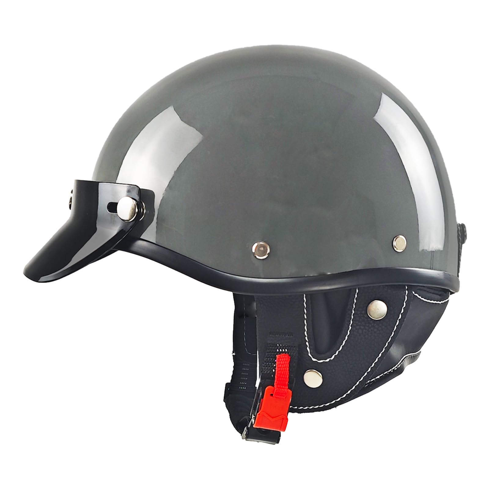 Half Motorcycle Helmets Retro Open Face Half Shell Motocross Helmet for Cycling Motocross Cruiser Bike Scooter Chopper Men Women DOT Approved