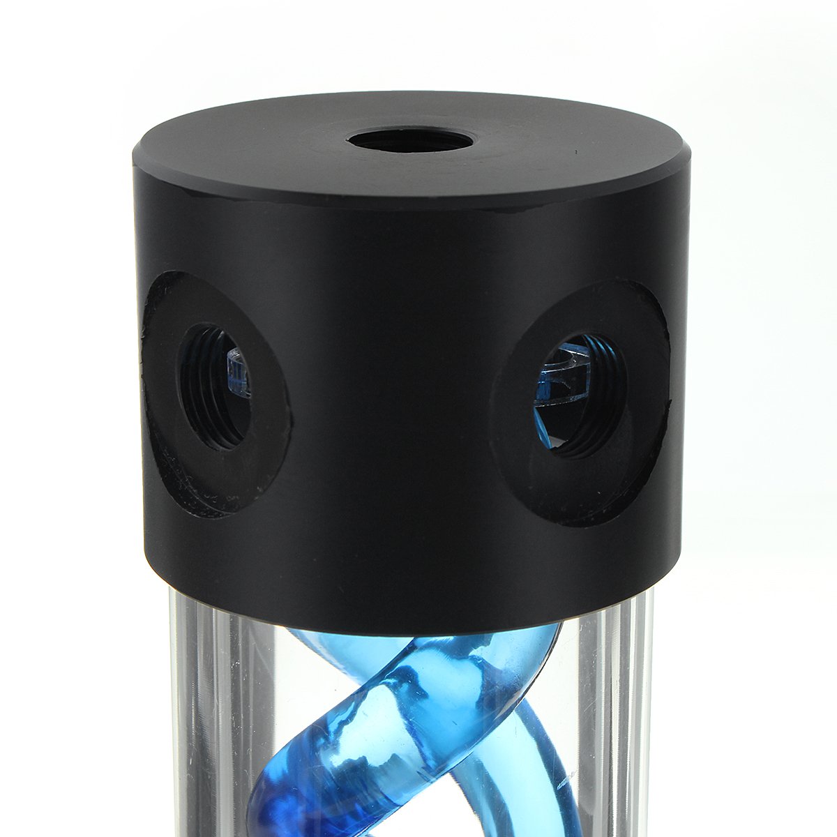 G1/4 200Mm Blue Computer Cilindro T-Virus Elica Sospensione Acqua di Raffreddamento Serbatoio per Il Raffreddamento del Computer