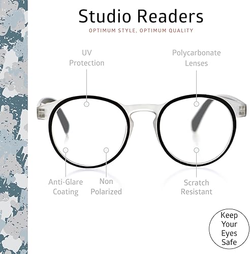 Miniatura 3 de Optimum Optical Sanford Readers - Bisagras de montaje en resorte, rectángulo, moderno, moderno, anteojos de lectura para hombres y mujeres