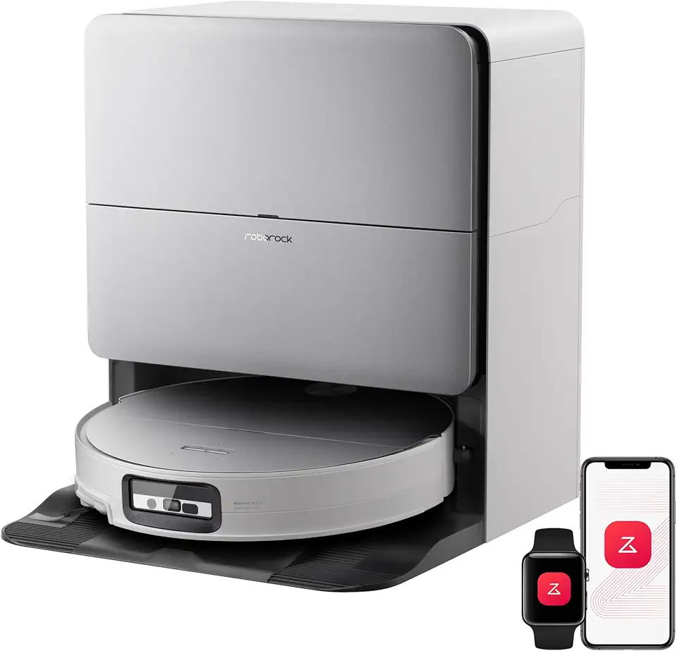 roborock Saros 20 Sonic Aspirateur Robot Laveur avec 36.000 Pa, Lavage de Serpillière Vibr