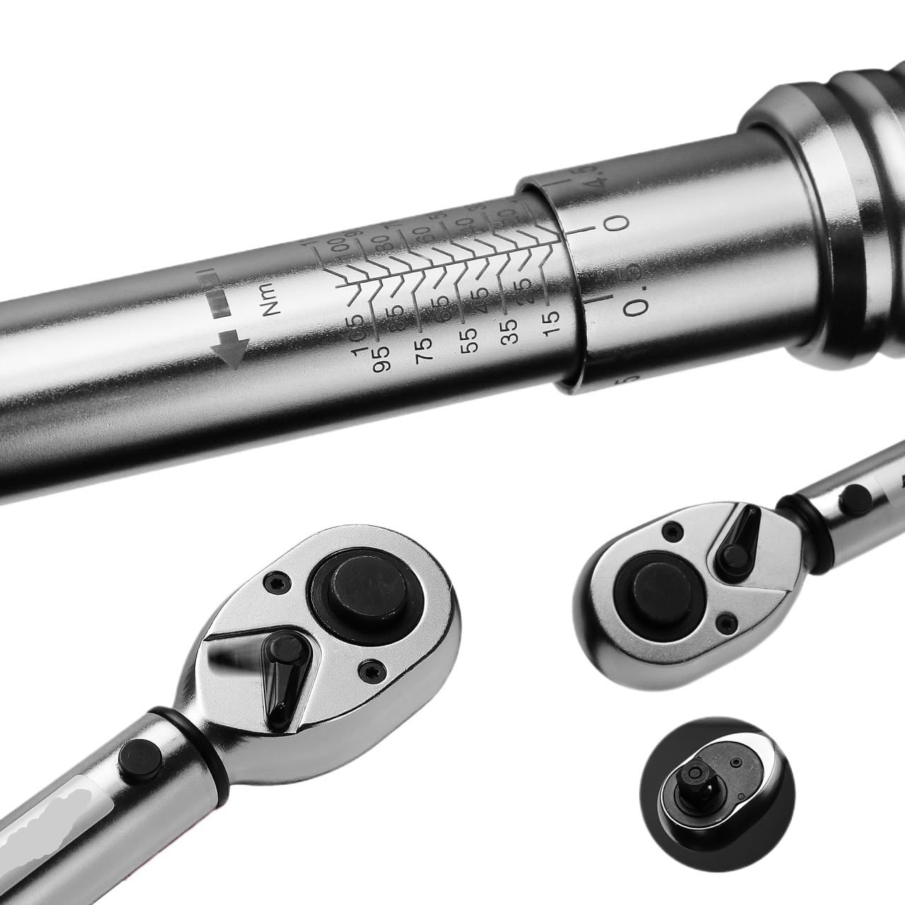 Telescopic Ratchet Klucz dynamometryczny 1/2'' 3/8'' 1/4'' z napędem kwadratowym 5-220N.m Szybkozłączka Dwukierunkowe narzędzia do naprawy mały klucz dynamometryczny