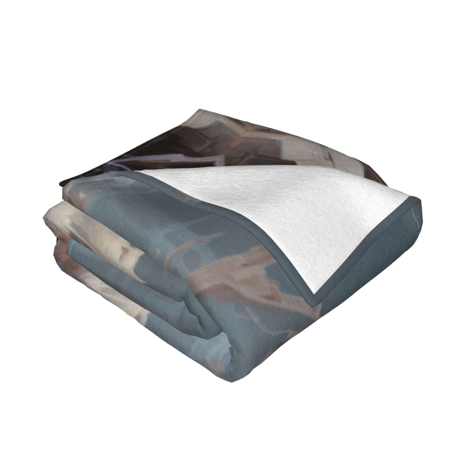 Coperta decorativa morbida e calda in flanella per bambini, cane, gatto, 127 x 152 cm, stampa lontra bianca