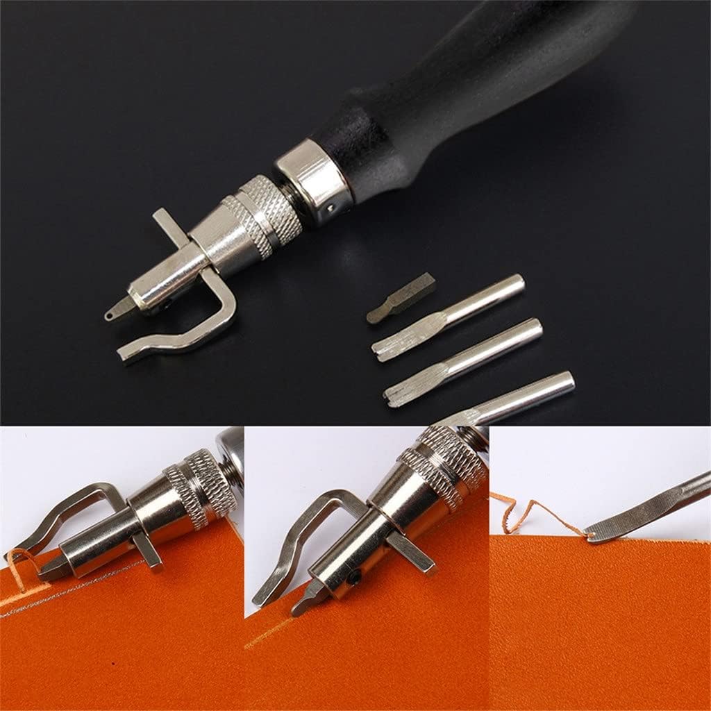 U + V 型レザートリミングツールグルーバーパンチングツールと多機能クロップエッジ Beveler キット DIY 【かぎ針】