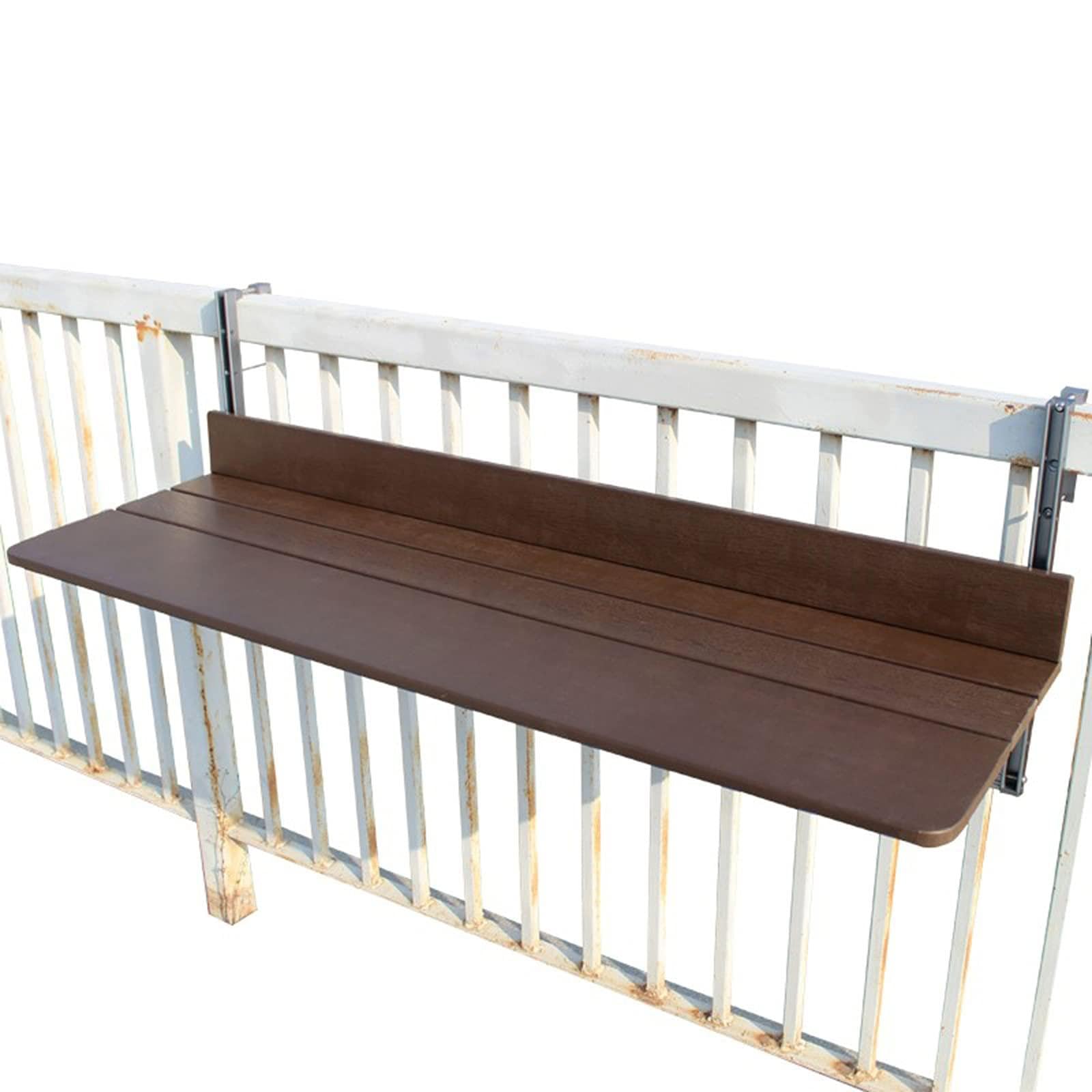 Tavolo sospeso per ringhiera del balcone,tavolo pieghevole per balcone,tavolo da bar per balcone per ringhiere,tavolo da terrazza regolabile sospeso, per patio esterno,80 * 37cm/31.4 * 14.56inch
