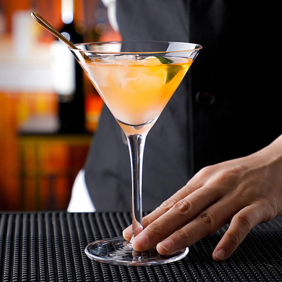 Kichvoe 2 Stück Bicchieri da Cocktail Martini in Vetro Trasparente | Calici da Bere Gambe Lunghe, Coppette per Bar e Bevande Rosse, Adatti per Serate e Degustazioni