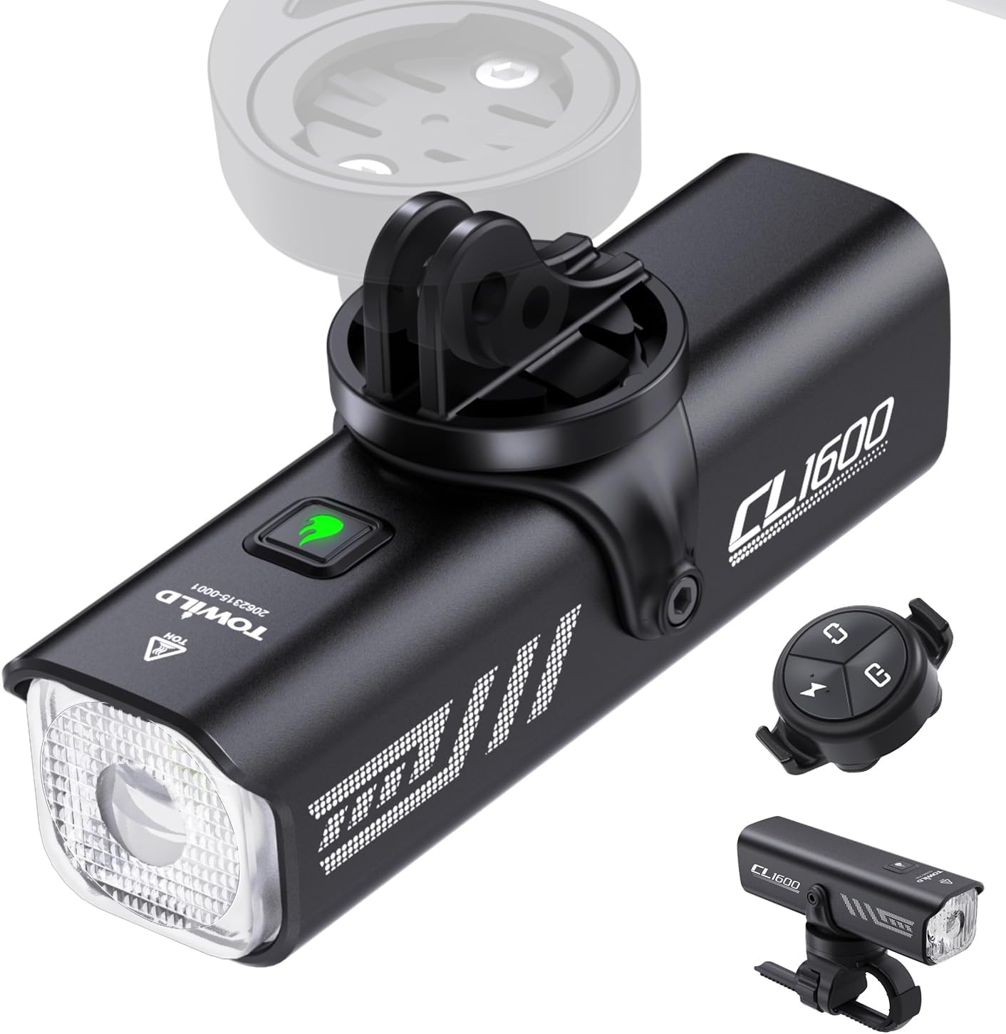 CL1600 Smart Bike Lights,1600 Lumen Front Bike Light 5000mAh Type C Rechargeable Bicycle Headlight for MTB,IPX6 Waterproof Bike Lamp,5 Modes Cycling Light for Road Bike