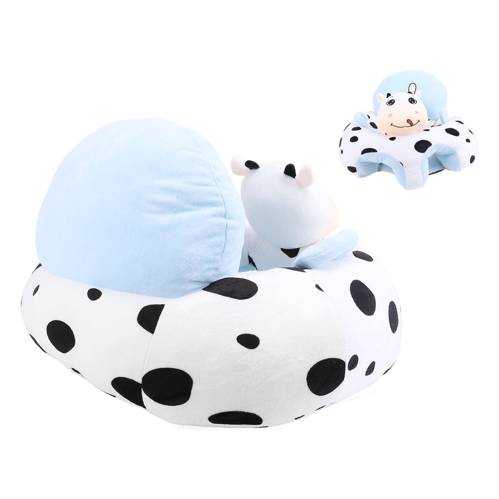 Sedile di Supporto per Neonati in Peluche con Design Creativo a Forma di Animale Comoda Sedia da Apprendimento per Bambini