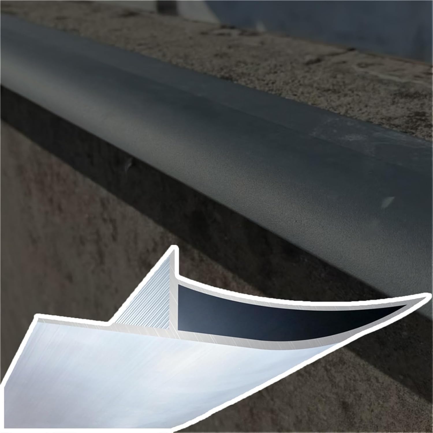 10cm Rain Drip Edge Aluminum Alloy Nosing Strip, Eagle Nose Roof Eaves Drop Line, Exterior Wall Bordering Profile for Enhanced Drainage (1 PC)