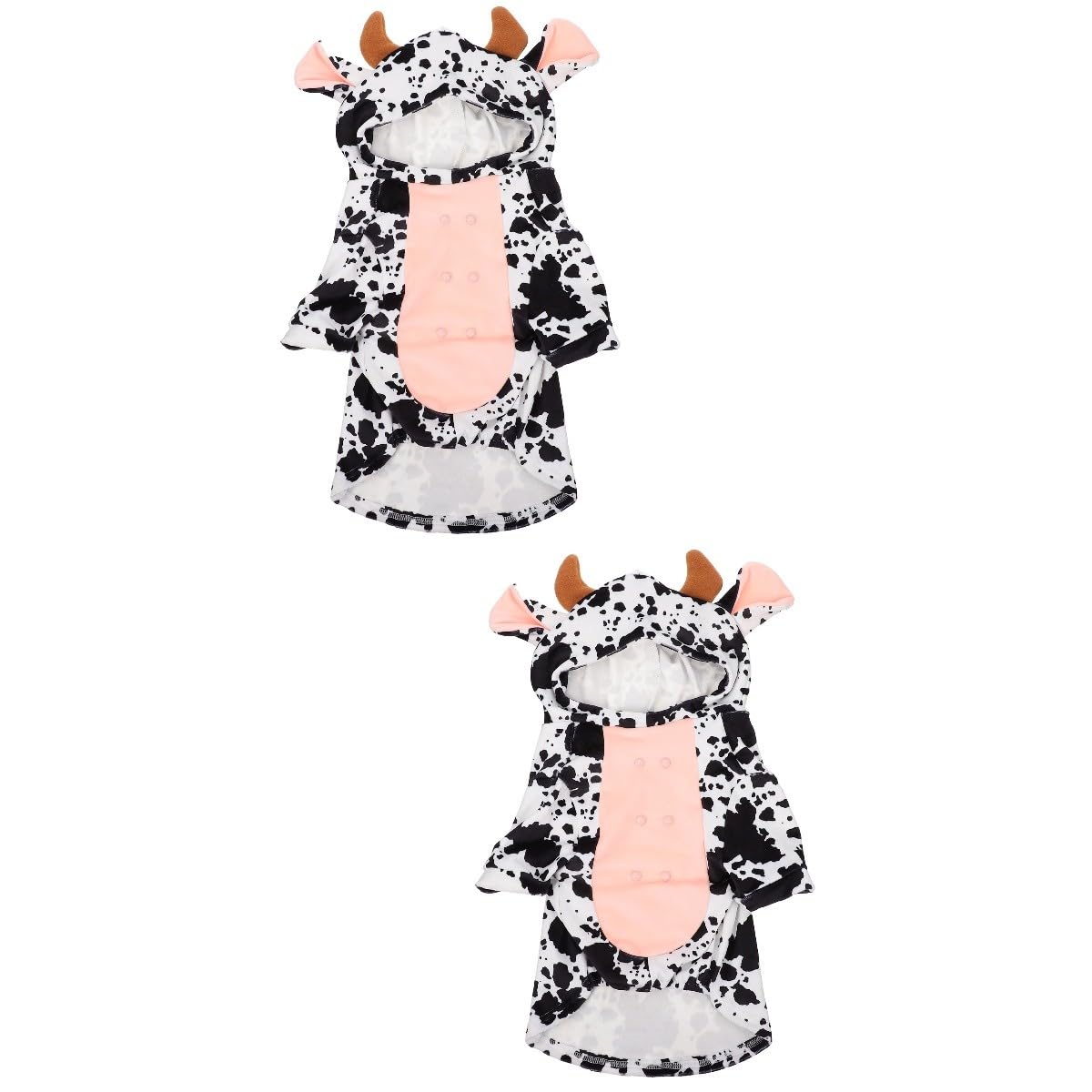 Mipcase 2stücke Kawaii Kuhkostüm Für Haustiere Lustige Tierbekleidung Für Hunde Und Katzen Dekorative Kleidung Für Besondere Anlässe Und Fotoshootings Warm Und Stilvoll