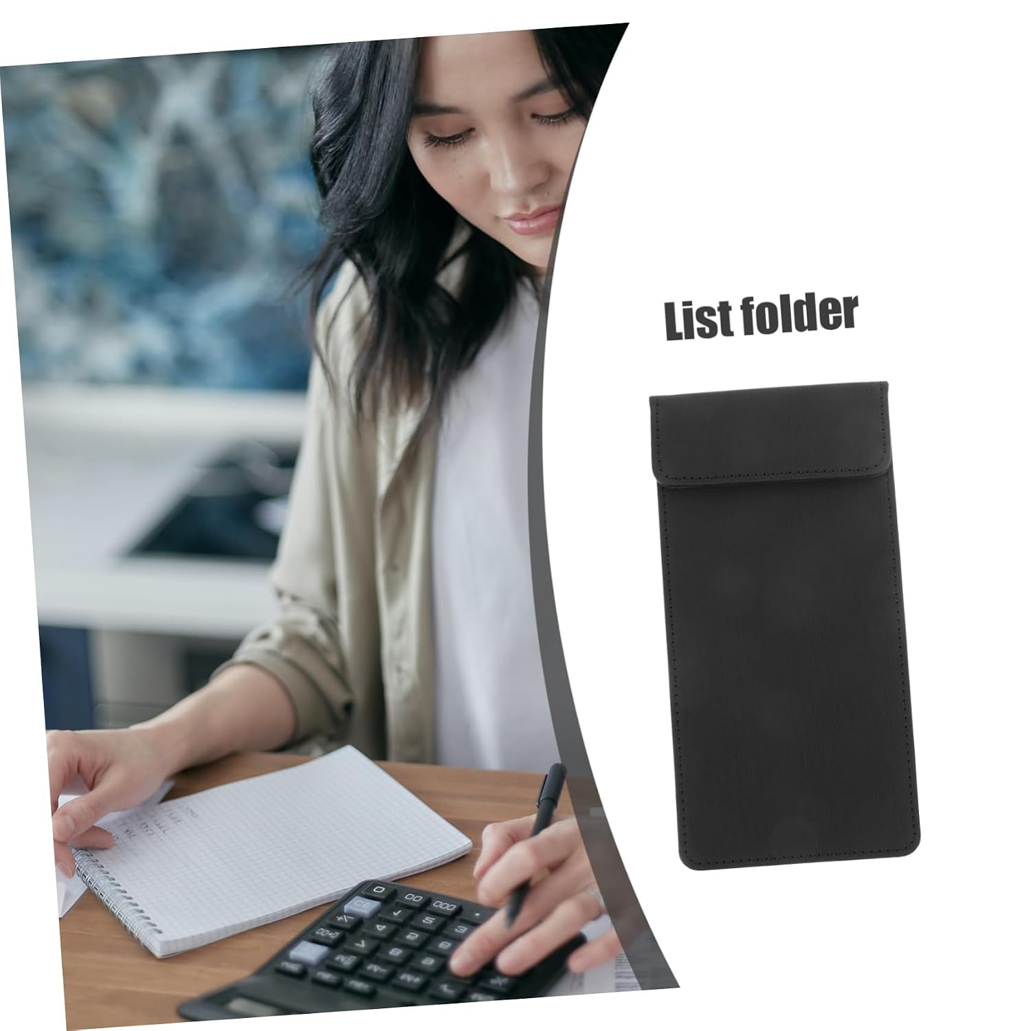 Restaurant Check Holder with Classic Design Guest Server Book for Menus and Checks Compact for Elegant Black Finish for Waitstaff and Hotels