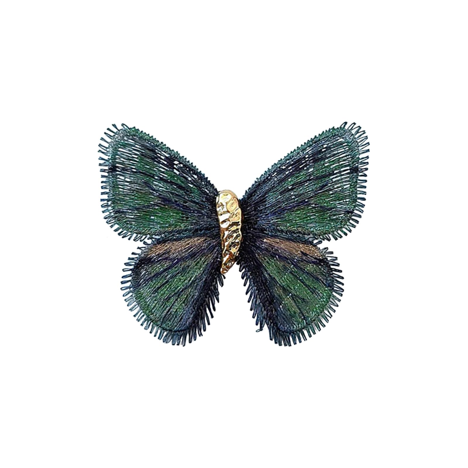 Butterfly Brooch for Women Vintage Gradient Butterfly Brooches Embroidery Colorful Butterfly Brooch Lapel Pins Hats Clothes Dress Accessories Jewelry