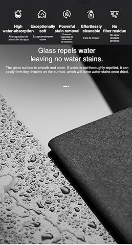 Paño mágico grueso para limpiar vidrio, paño de limpieza para el hogar para espejos de baño, sin manchas de agua ni pelusas, microfibra súper