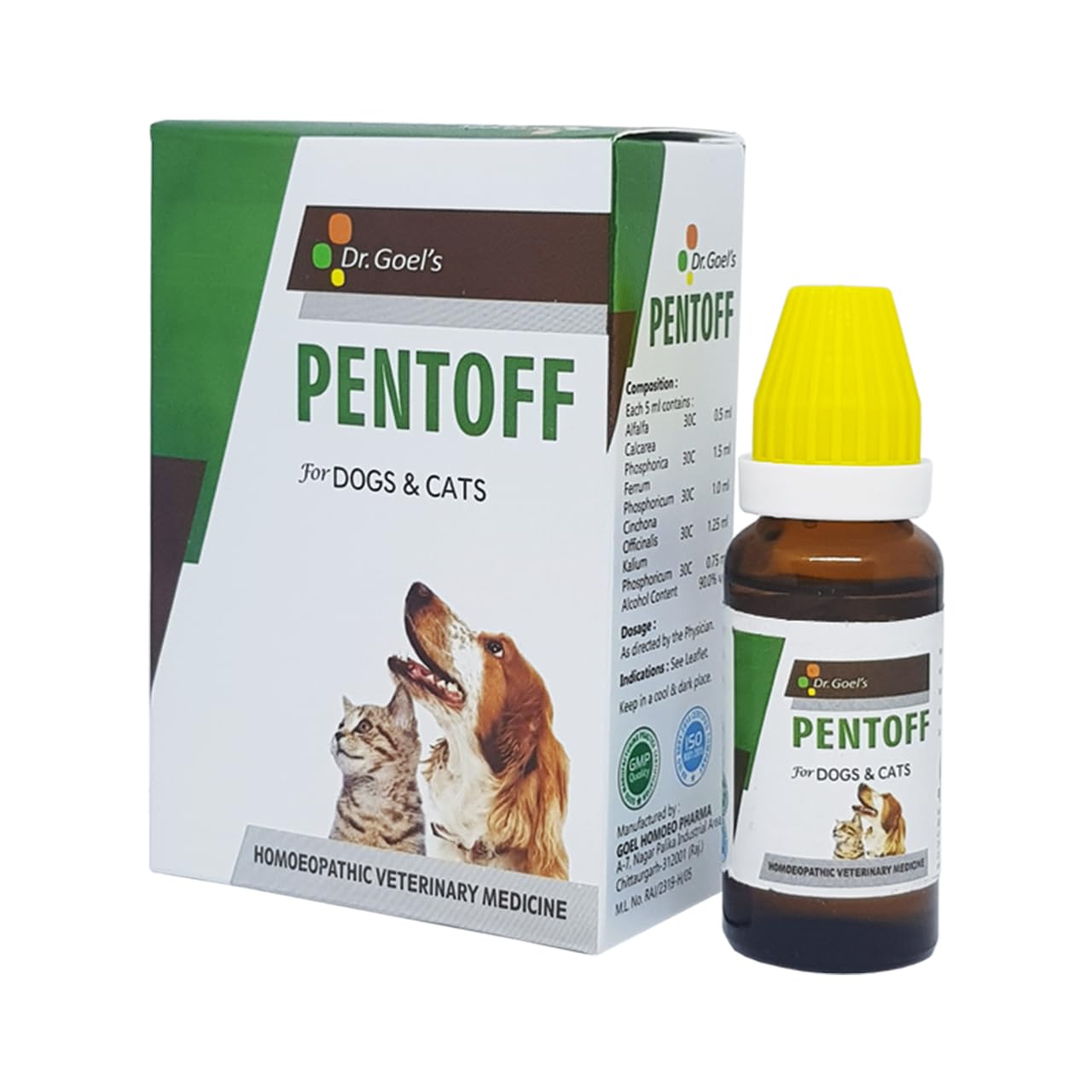 Dr.Goels PENTOFF Drops, Homeopathy for Pets Improves Appetite with Cinchona & Alfalfa For Pets, CatsDogs (20ml) (B081VFNFM7) Amazon Price History, Amazon Price Tracker