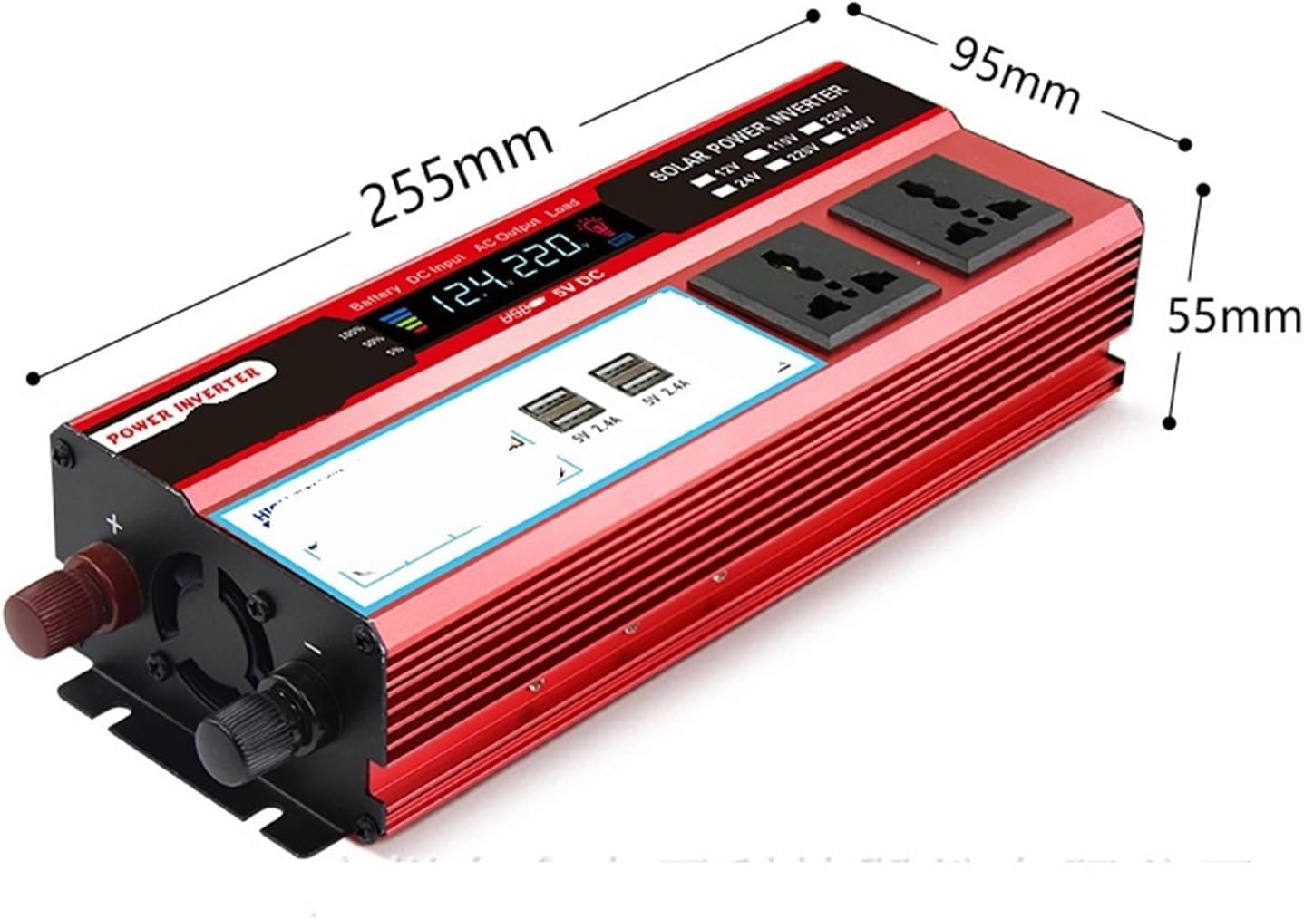 2000W Inverter Solar Power Converter 4USB(24Vto110V)