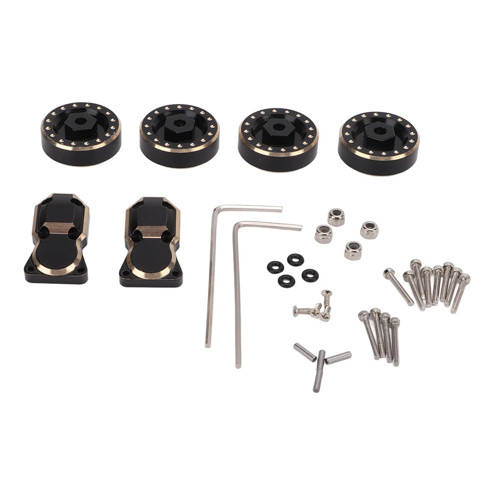 Część zamienna zestawu osłon z mosiądzu przeciwwagi koła RC do pojazdu zdalnego sterowania Axial SCX24 1/24