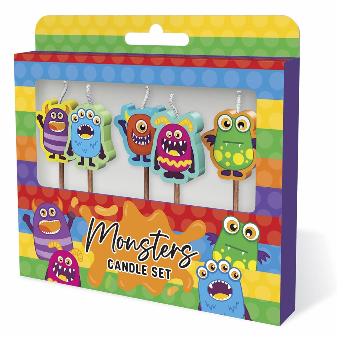 Global Journey Gifts Birthday Cake Celebration Kids Fun Animal Shaped Novelty Candle Set (Monsters)