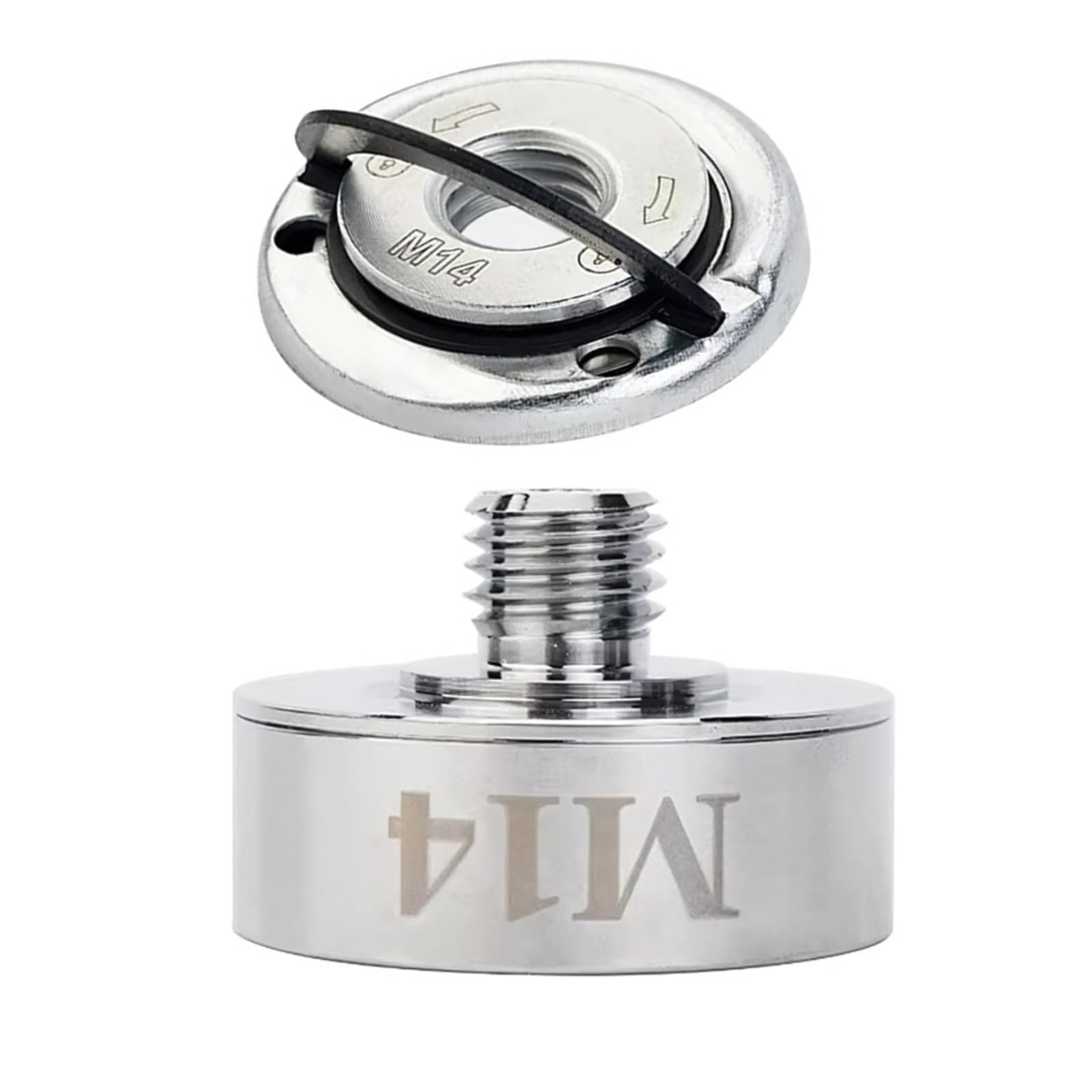 Buxuaaaa Light Steel M14 Grinder Shafts Adapter Set Includes Flange Nut Secure Clamping Plate For X Angles Grinder Angles Adapter